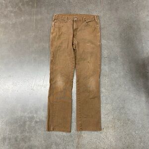 VTG Dickies Brown Workwear Pants Mens 34x32